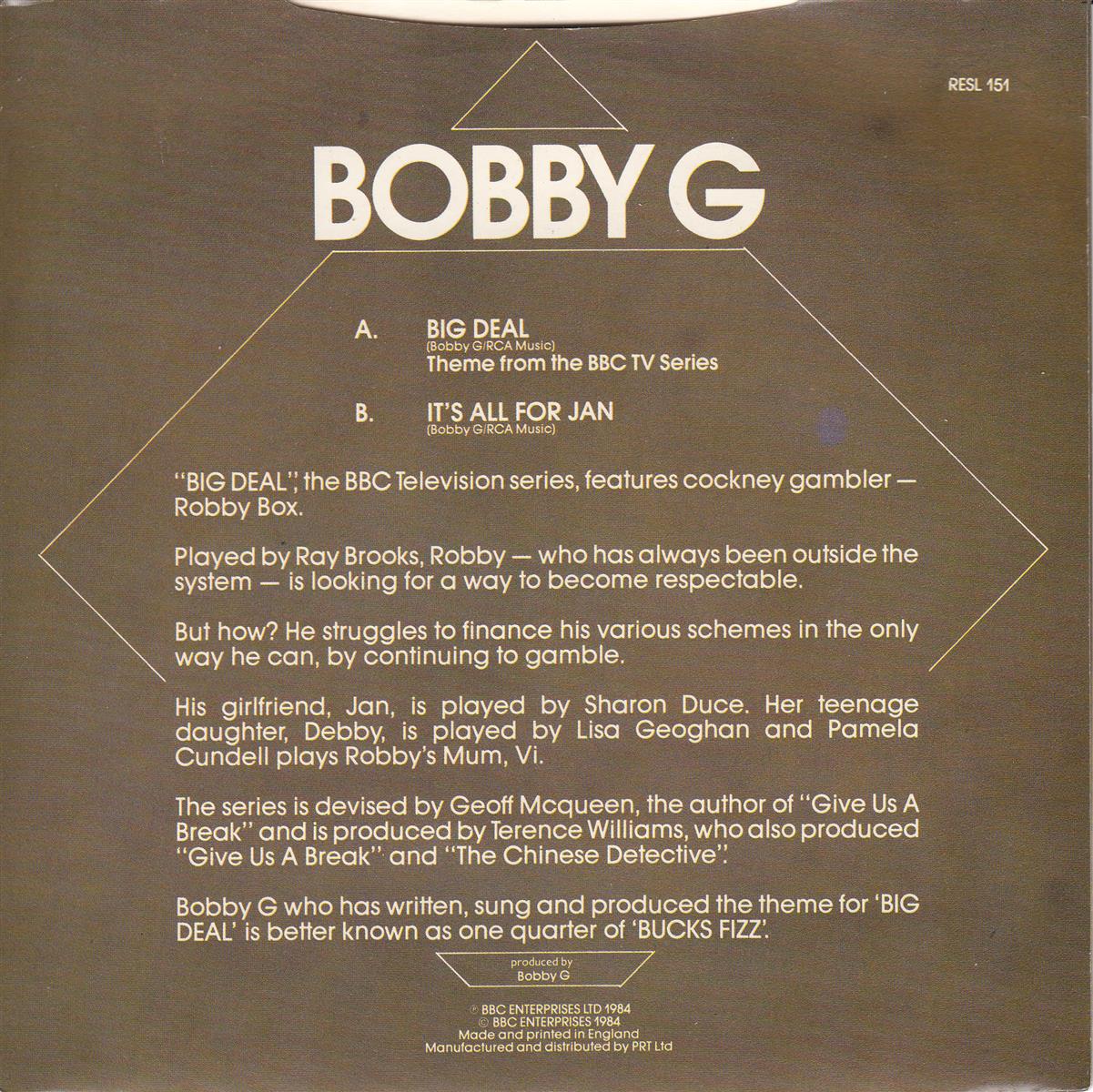 Bobby G - Big Deal (UK)