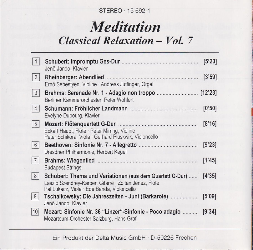 Various – Meditation - Classical Relaxation Vol. 7