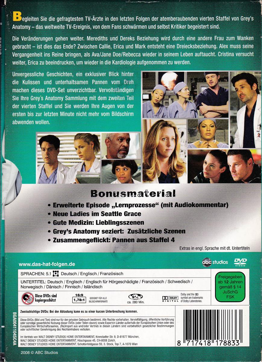 Grey's Anatomy - Staffel 4 / Teil Zwei (DVD)