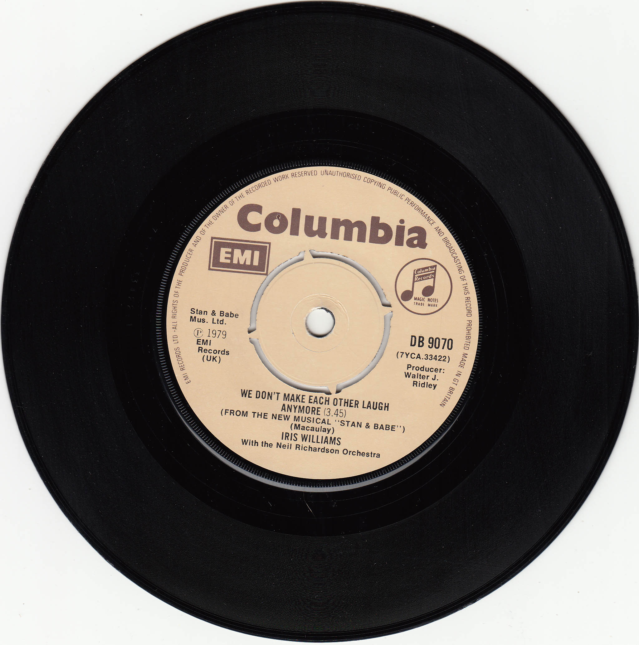 Iris Williams With The Neil Richardson Orchestra - He Was Beautiful (Cavatina) (UK)