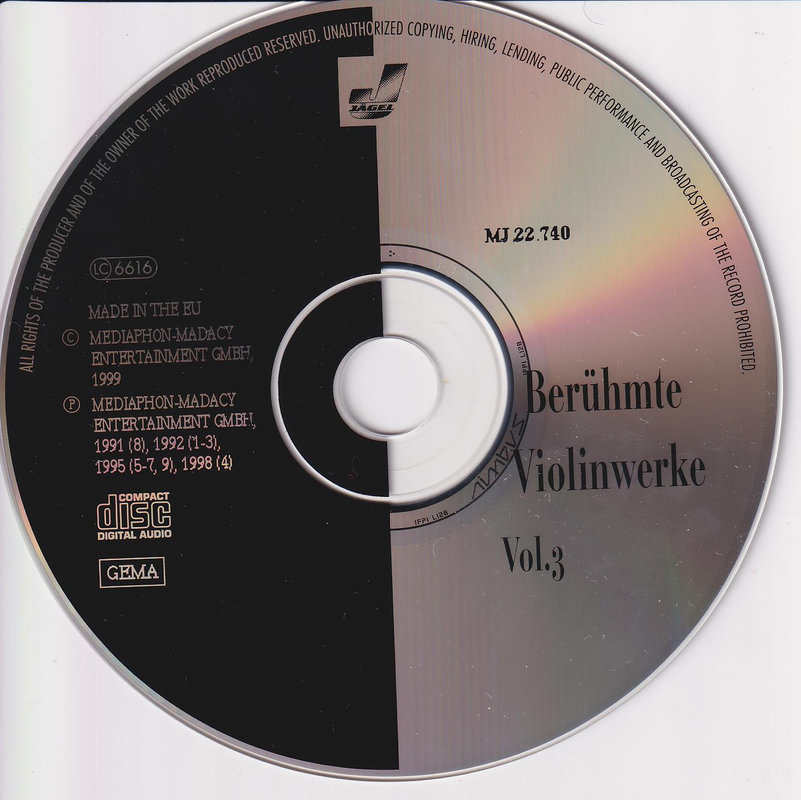 Various – Berühmte Violinwerke Vol. 3