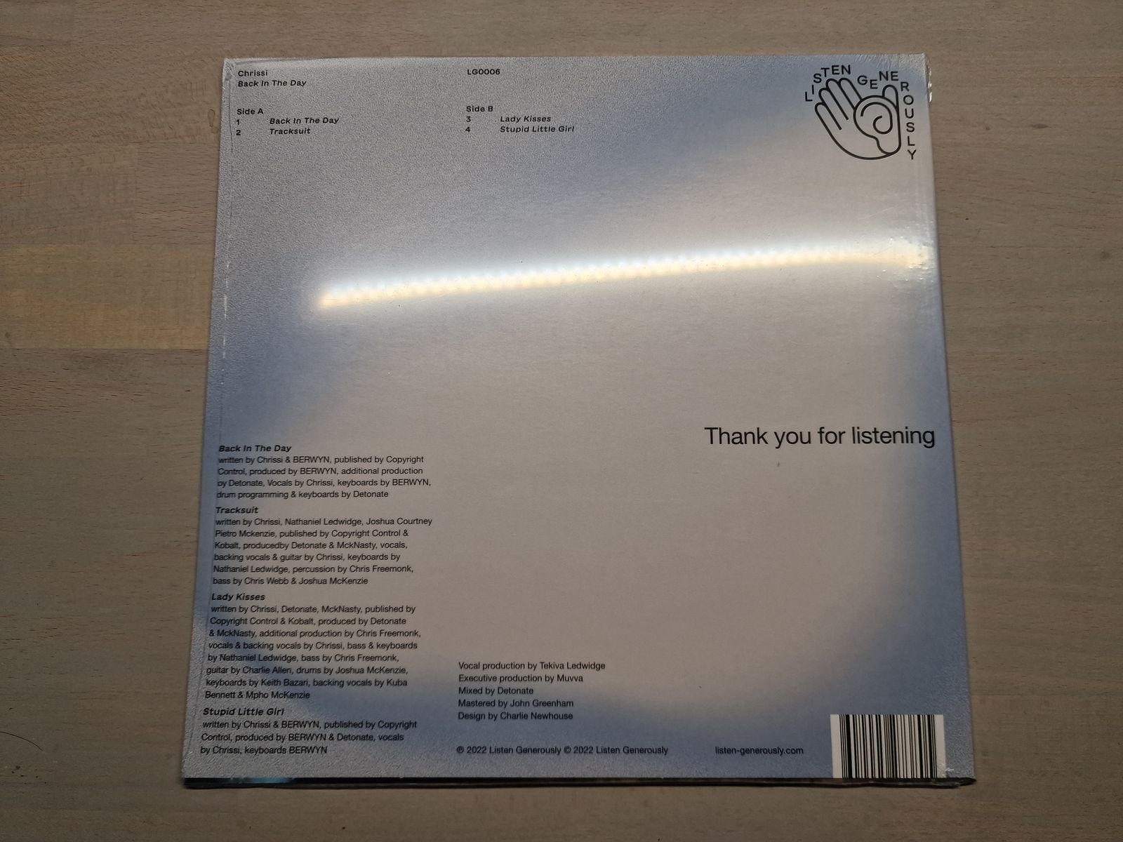 Chrissi - Back In The Day (10")