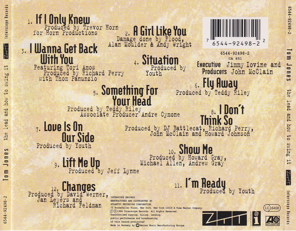 Tom Jones - The Lead And How To Swing It