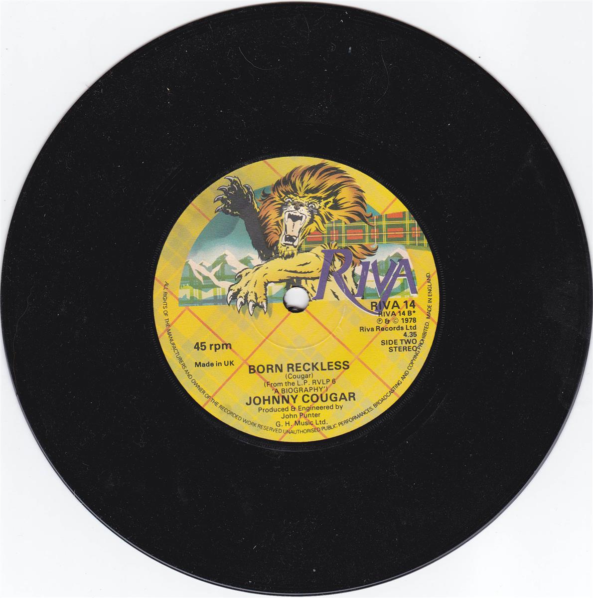 Johnny Cougar - I Need A Lover (UK)