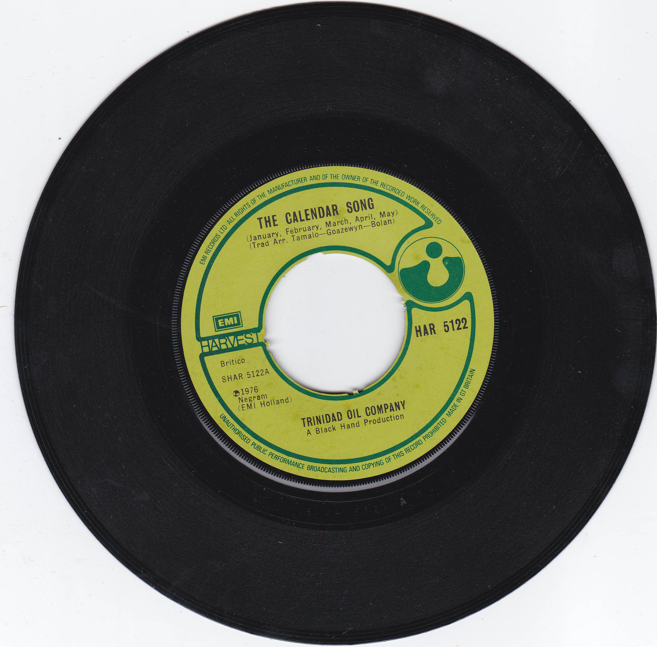 Trinidad Oil Company - The Calendar Song (UK)