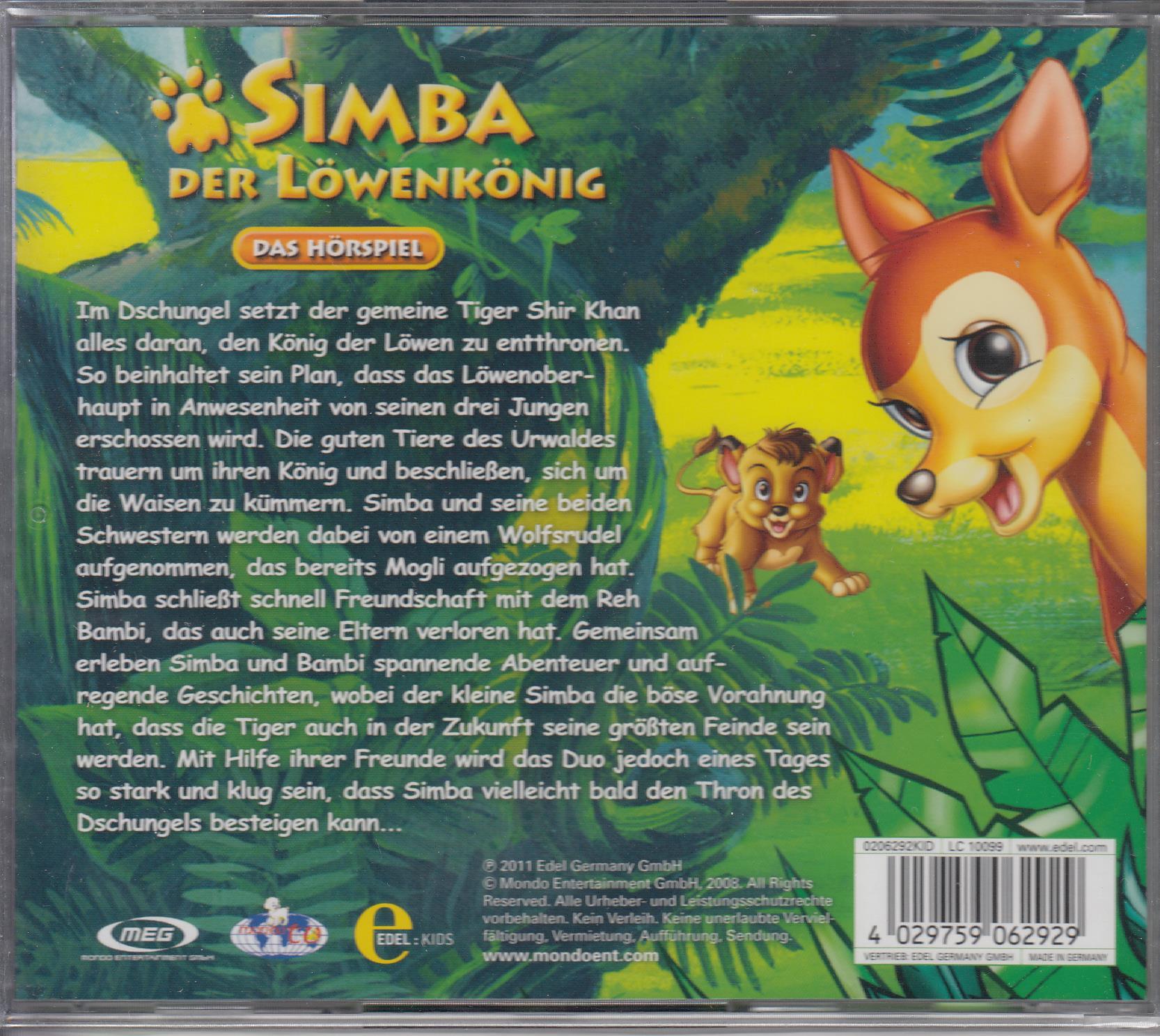 Simba Der Löwenkönig - Das Hörspiel (1 CD)