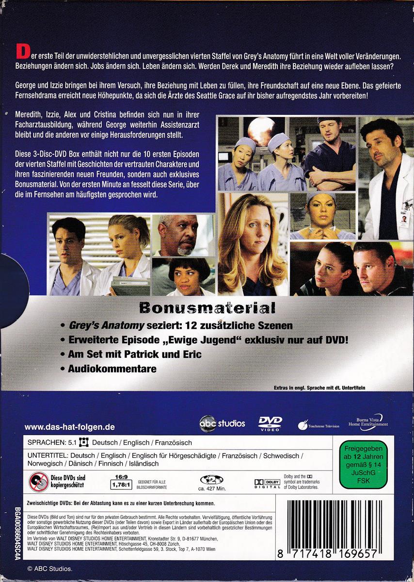 Grey's Anatomy - Staffel 4 / Teil Eins (DVD)