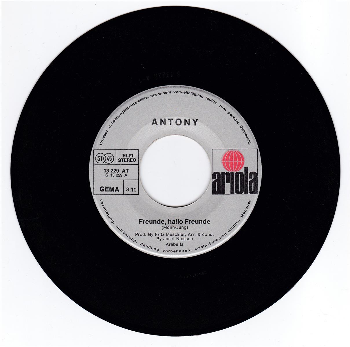 Antony - Freunde, hallo Freunde