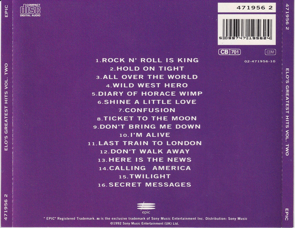 Electric Light Orchestra - ELO's Greatest Hits II (UK)