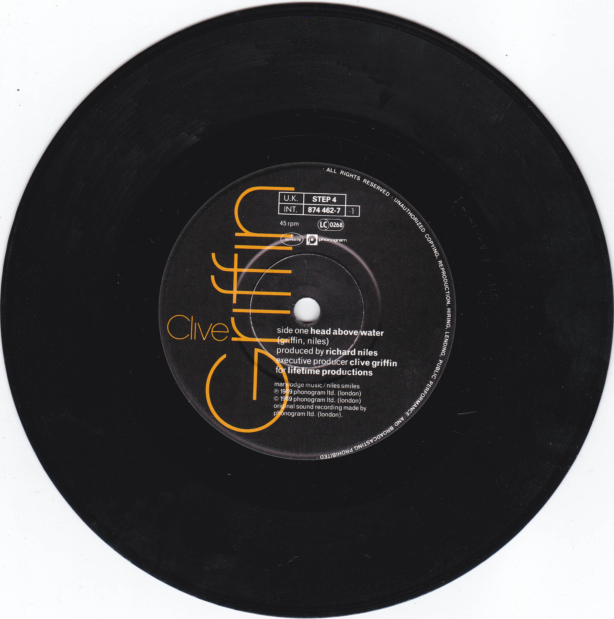 Clive Griffin - Head Above Water (UK)