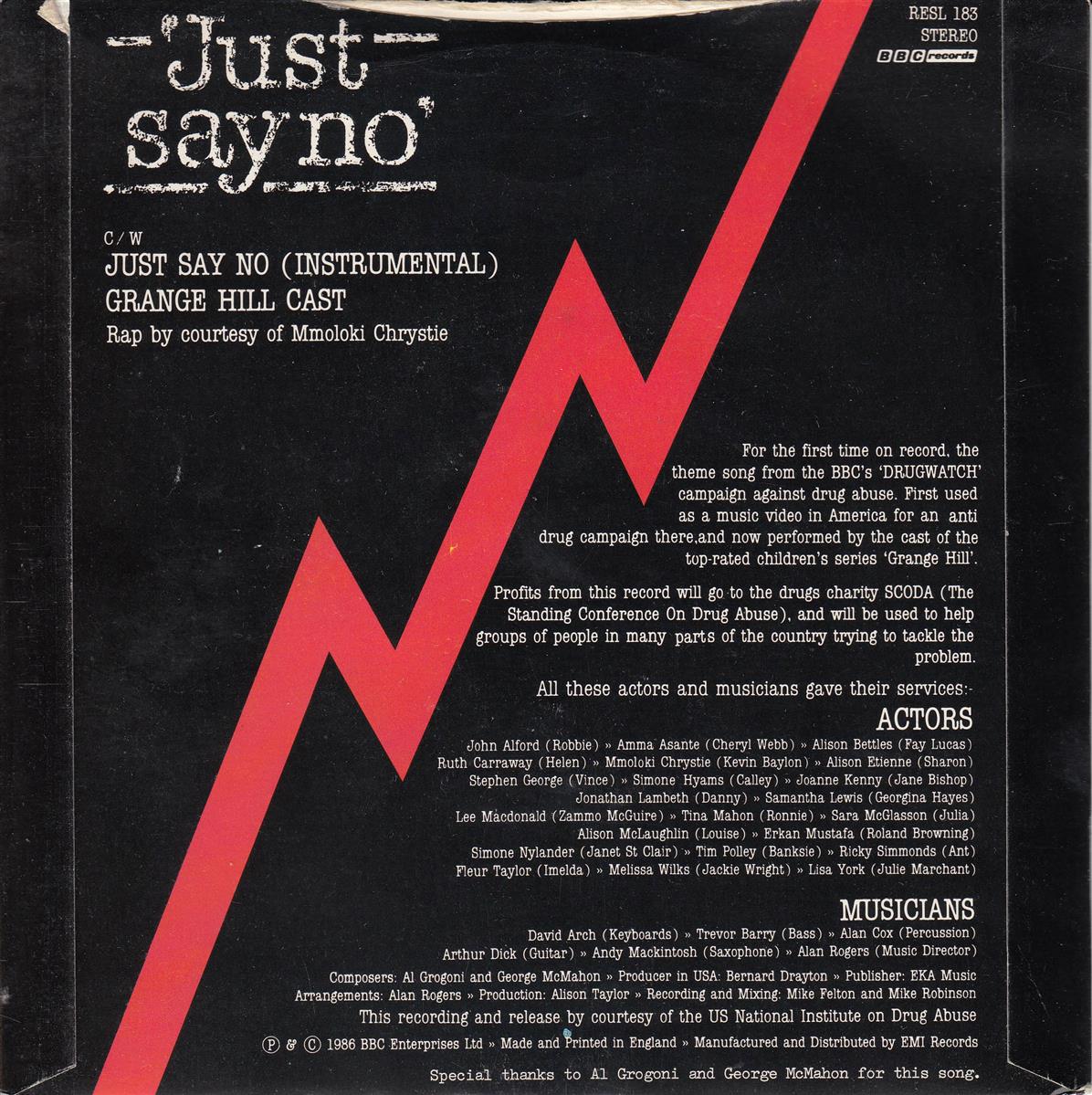 Grange Hill Cast - Just Say No (UK)