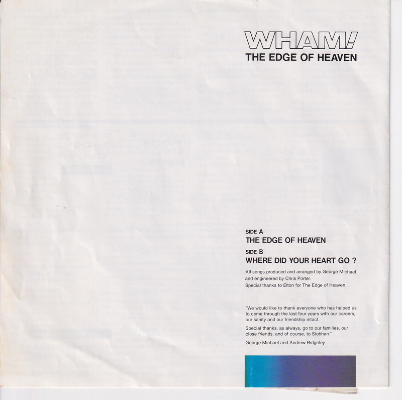Wham! - The Edge Of Heaven (Japan)