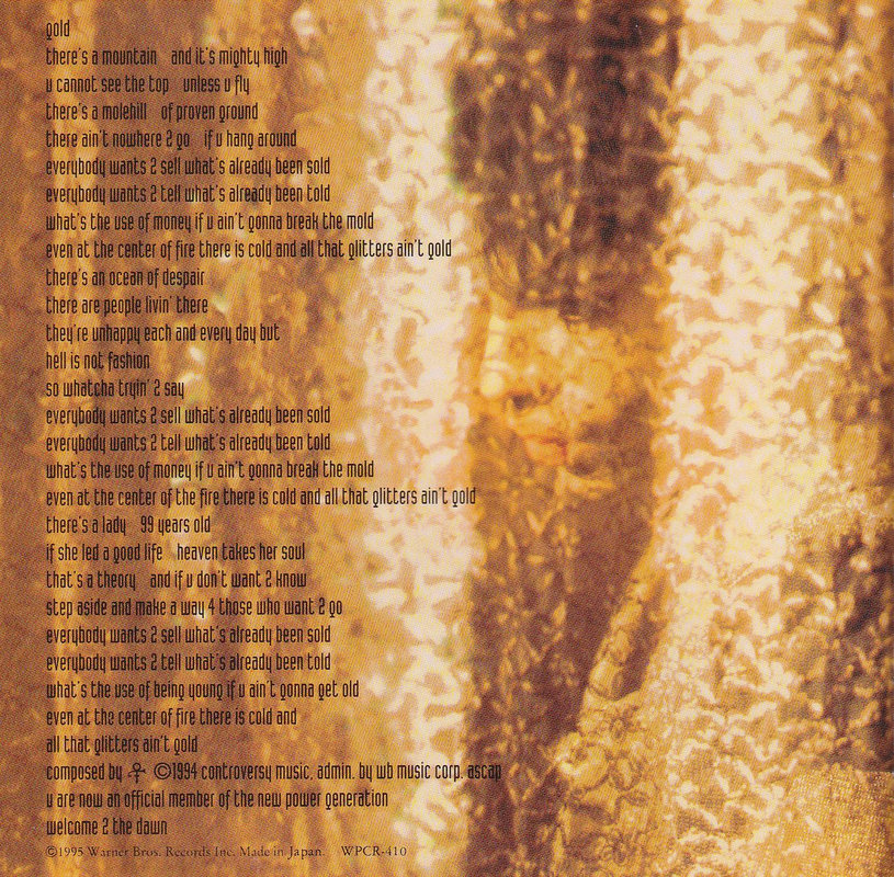 The Artist (Formerly Known As Prince) – The Gold Experience (Japan)