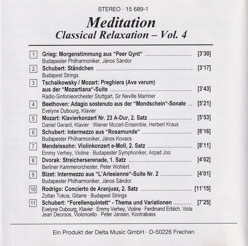 Various – Meditation-Classical Relaxation Vol. 4